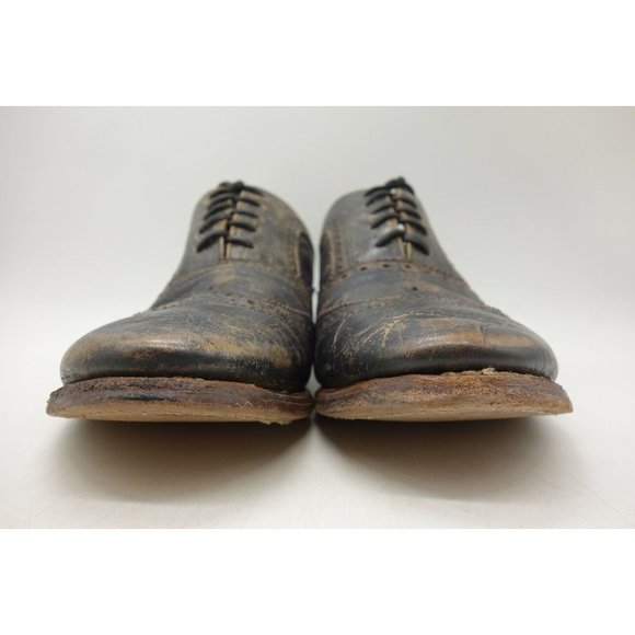 Bed Stu Cobbler Series Distressed Brown Leather Wingtip Oxfords Shoes Men\'s 10
